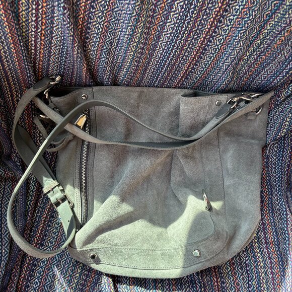 Rebecca Minkoff Grey Suede Convertible Crossbody - Picture 1 of 4